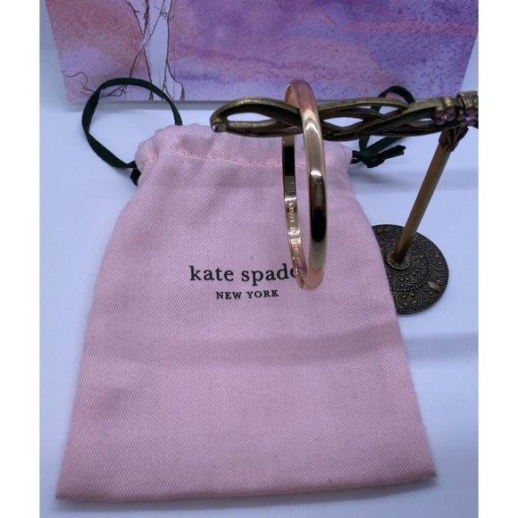 Kate Spade Rose Gold Idiom Bangle Stop and Smell the Roses - Picture 4 of 4